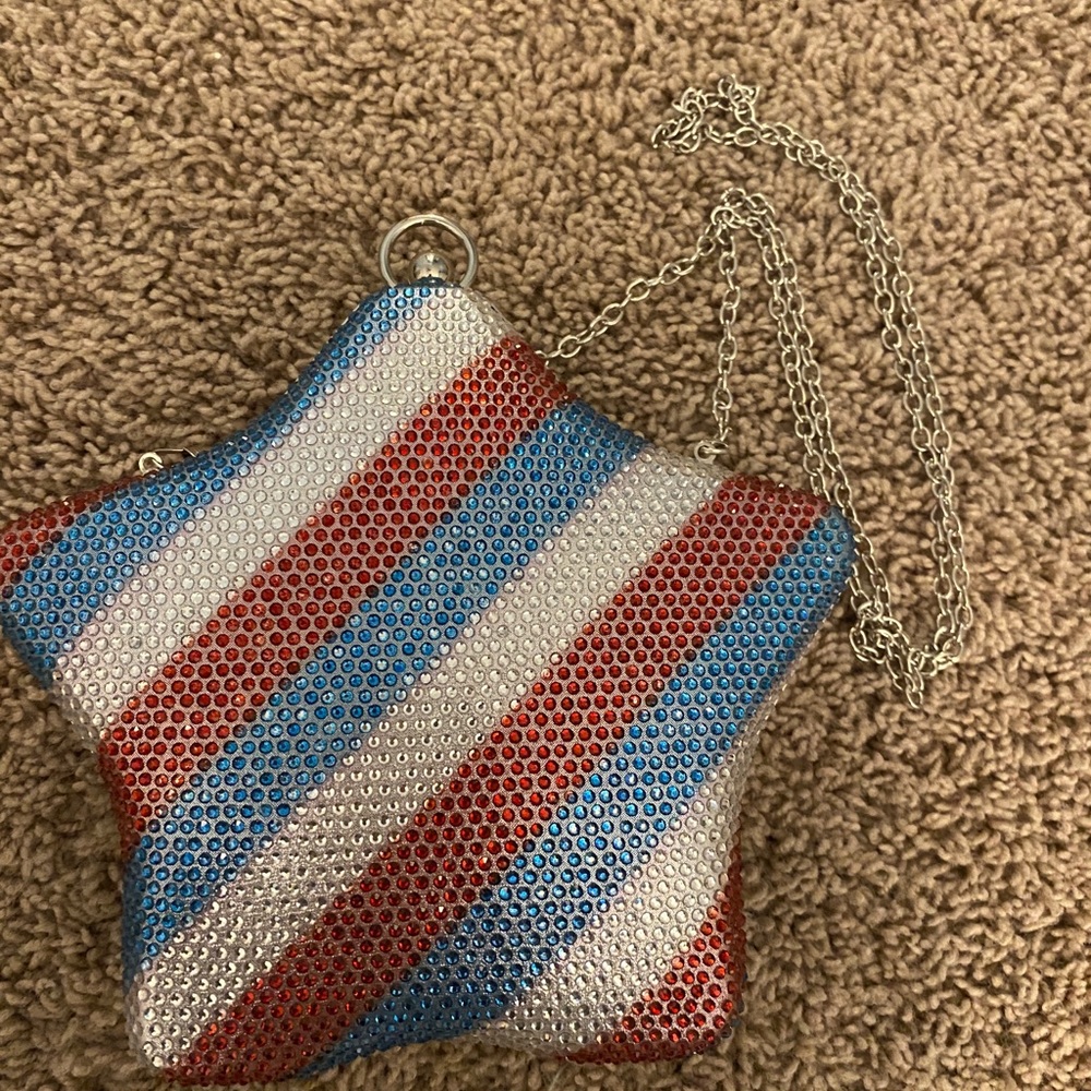 bejeweled star shaped bag